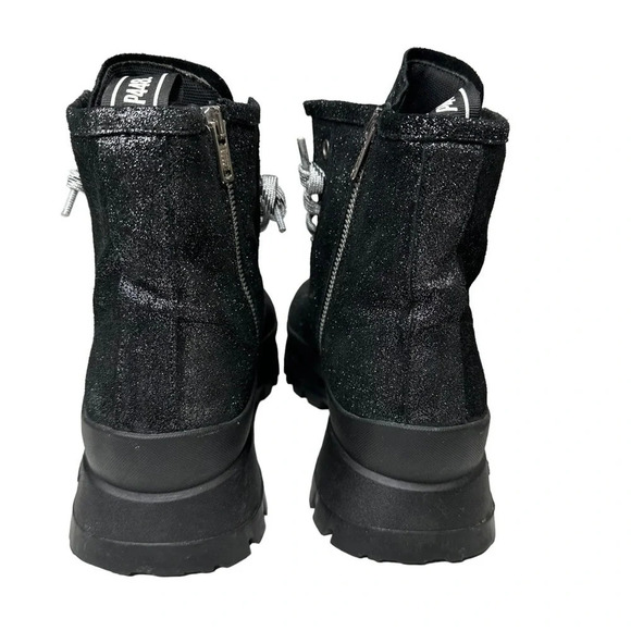 P448 Women's Denise Platform Sneaker Booties in Black Shimmer.  EU36/US 6-6.5 - Picture 7 of 11